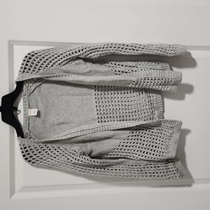 Gymboree Girls grey knit cotton cardigan.